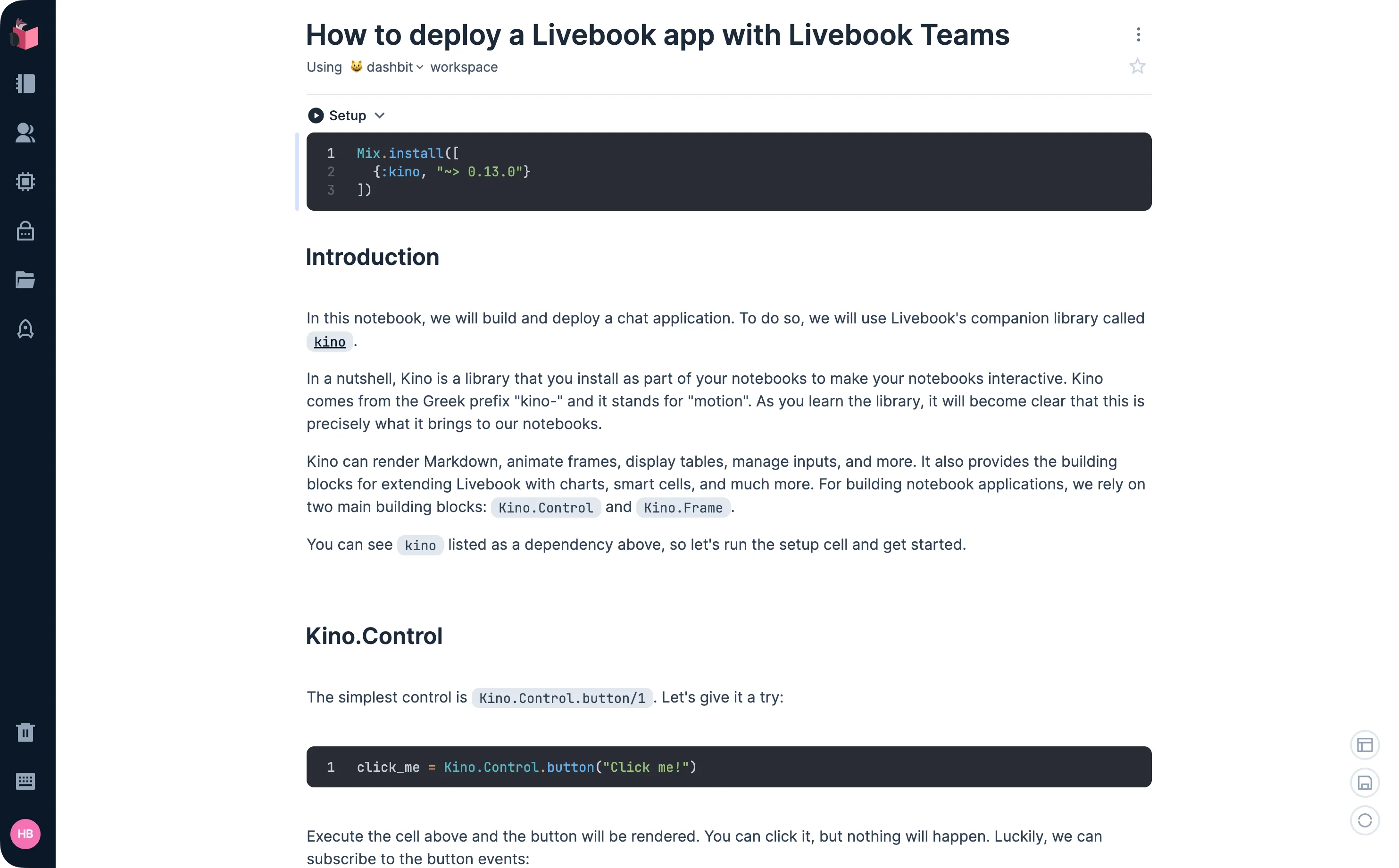 Feature: Deploy with Livebook Teams